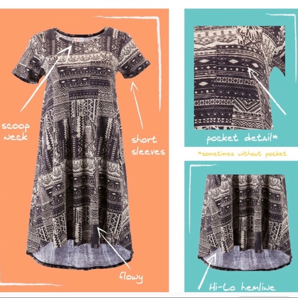 LuLaRoe Carly Aztec Tribal Dress - Picture 7 of 7